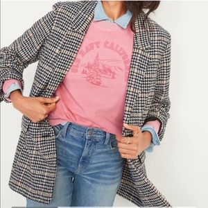Old Navy oversized soft brushed patterned blazer